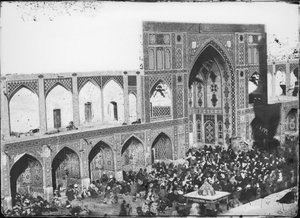 Mosquée Sipahsalar, construite en 1866, vers 1880-1930 - Antoin Sevruguin
