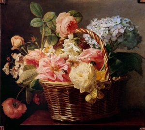 Bouquets de fleurs dans un panier - Antoine Berjon