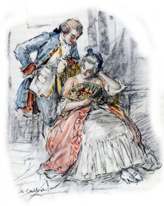 Werther courtisant Mademoiselle de B pour oublier Charlotte