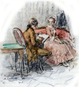 Werther dessinant Charlotte - Antoine Calbet