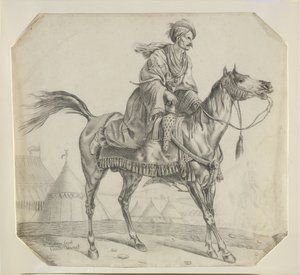 Un Mamelouk montant son cheval - Antoine Charles Horace Vernet