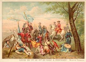 Louis XV de France et le maréchal de Saxe à la bataille de Fontenoy, 1745 - Antoine Charles Horace Vernet