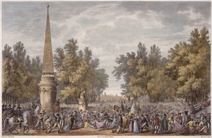 Le festin de Virgile à Mantoue, 24 Vendémiaire, An 6 (octobre 1797) gravé par Georges Malbeste - Antoine Charles Horace Vernet