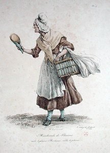 Le Vendeur de Pâtisseries, numéro 4 de la série Les Cris de Paris, gravé par François Séraphin Delpech - Antoine Charles Horace Vernet