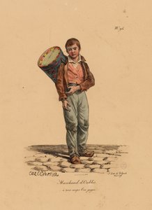 Le Vendeur de Pâtisseries, numéro 94 de la série Les Cris de Paris, gravé par François Séraphin Delpech