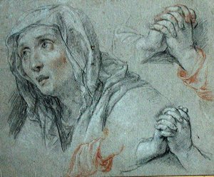 Études pour la figure de la Vierge, c.1700 - Antoine Coypel