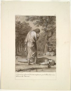 Aristomène pleurant la mort de Socrate par l