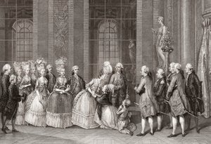 Marie-Antoinette visitée par la famille Bellegarde - Antoine Jean Duclos