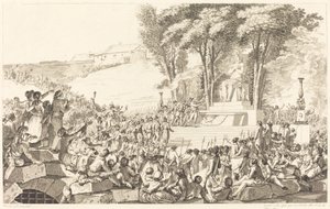 La Fontaine de la Régénération sur les débris de la Bastille, le 10 avril 1793 - Antoine Jean Duclos after Charles Monnet