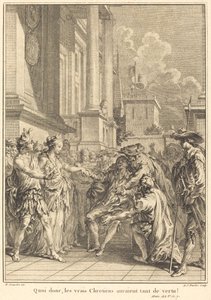 Quoi donc, les vrais Chrétiens auraient tant de vertu! - Antoine Jean Duclos after Hubert François Gravelot