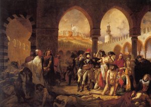 Bonaparte visitant la maison de peste à Jaffa - Antoine Jean Gros