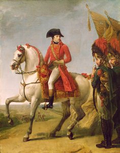 Napoléon Bonaparte (1769-1821) Premier Consul, passant en revue ses troupes après la bataille de Marengo, 1802-03 - Antoine Jean Gros