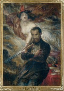Auguste Blanqui, journaliste et révolutionnaire, membre de la Commune de 1871 ... (peinture sur toile) - Antoine Joseph Wiertz