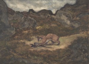 Caracal et faisan - Antoine Louis Barye