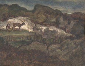 Izards dans les glaciers Chamois des Pyrénées, 1810-75 - Antoine Louis Barye