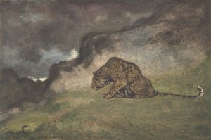 Léopard observant un serpent, 1810-75 - Antoine Louis Barye