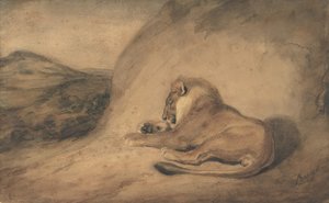 Lion au repos, 1810-75