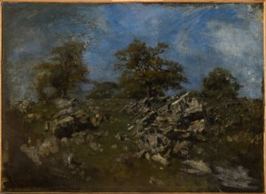Paysage avec rocher - Antoine Louis Barye