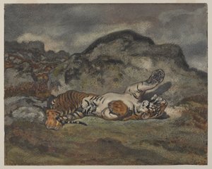 Tigre roulant - Antoine Louis Barye