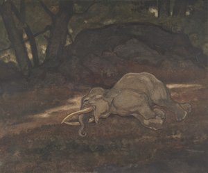 Éléphant endormi - Antoine Louis Barye