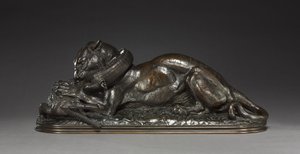 Tigre dévorant un gavial, 1831