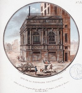 Vue de la fontaine des Innocents. Dans vues pittoresques des principaux édifices de Paris par Sergeant - Antoine Louis Francois Sergent Marceau