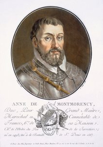 Anne de Montmorency, de Portraits des grands hommes, femmes illustres, et sujets mémorables de France, gravé et imprimé en couleurs, publié par Pierre Blin, 1786-92, Paris - Antoine Louis Francois Sergent Marceau