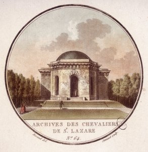 Archives des chevaliers de Saint Lazare à Paris. Dans les vues pittoresques des principaux bâtiments de Paris par Sergeant