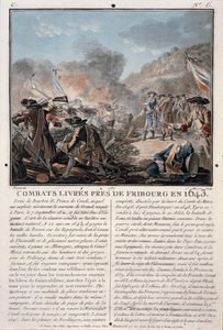 Combat près de Fribourg, 1643, gravé par Jean Baptiste Morret, 1787 - Antoine Louis Francois Sergent Marceau