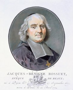 Jacques-Bénigne Bossuet, de Portraits des grands hommes, femmes illustres, et sujets mémorables de France, gravé et imprimé en couleurs, publié par Pierre Blin, 1786-92, Paris