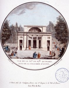 Vue de la maison de Mademoiselle Guimard, rue de la chaussée d