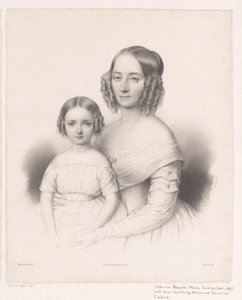 Portrait de Catharina Petronella Maria Cochius avec sa fille - Antoine Maurin