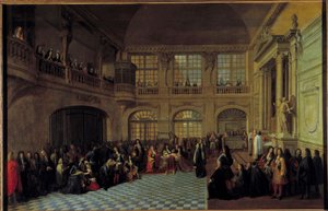 Louis XIV recevant le serment du marquis de Dangeau
