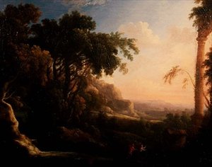 Pan et Syrinx dans un paysage arcadien - Antoine Pierre the Younger Patel