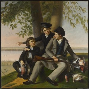 La Chasse aux pigeons voyageurs, 1853 - Antoine Sebastien Plamondon