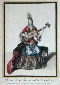 Dame jouant de la guitare - Antoine Trouvain
