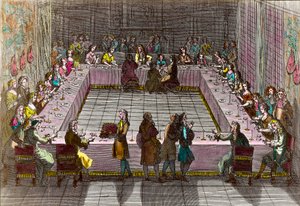 La Loterie Royale au XVIIIe siècle. Gravure par Trouvain Antoine (1656-1708) - Antoine Trouvain