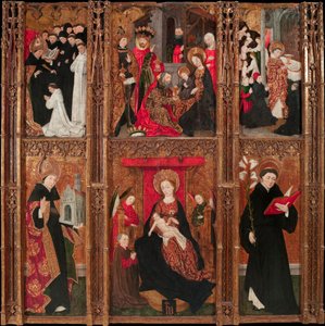 Retable de la Vierge, saint Augustin et saint Nicolas de Tolentino - Antoine de Lonhy