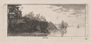 Cottage sur un promontoire rocheux le long d