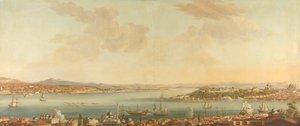 Vue de Constantinople (Istanbul) et du Sérail depuis la légation suédoise à Péra - Antoine van der Steen