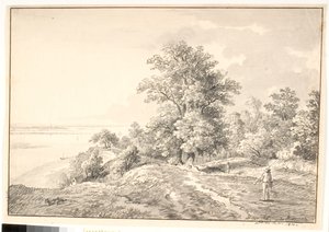 Parc avec petit temple près de l