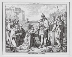 Théodoric le Grand devant Ravenne, 493 (gravure)