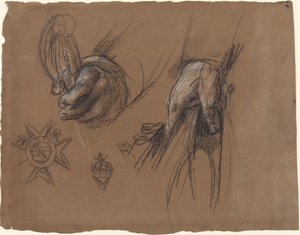 Mains tenant une épée et un tricorne - Anton Graff