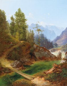 Vue des Hautes Alpes près de Weichselboden en Styrie - Anton Hansch