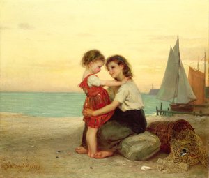 Sœurs sur la plage, 1871