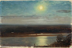 Le Danube avec le Marchfeld de nuit