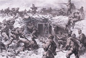 La défaite du corps des grenadiers de Moscou par les troupes silésiennes, prussiennes et impériales allemandes, de L