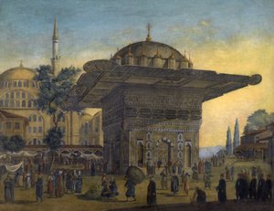 Vue de la fontaine Tophane (Top Hane), Istanbul, Turquie