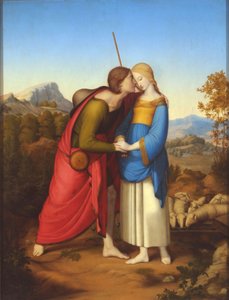 Jacob rencontrant Rachel au puits, vers 1826 - Anton Josef Dräger