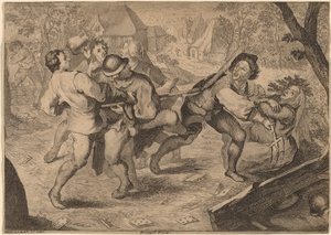 Paysans se battant - Anton Joseph Prenner after Pieter Bruegel the Elder